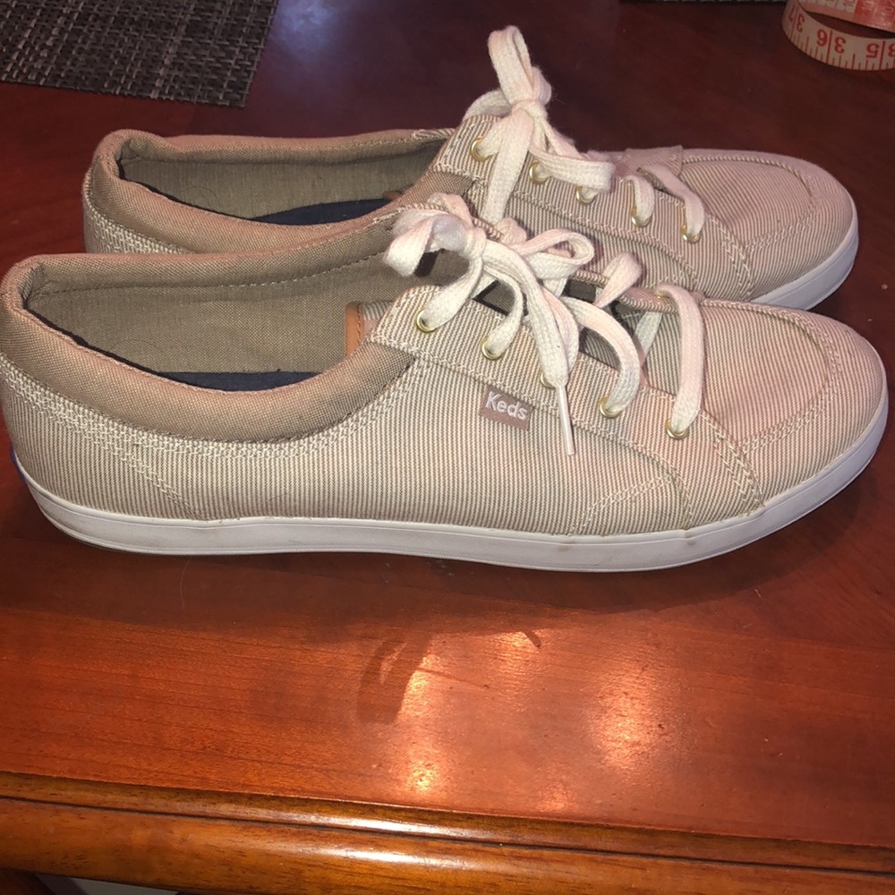 Keds Canvas Memory Foam Sneakers Striped White An… - image 4